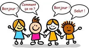 French language learning materials used in the centre